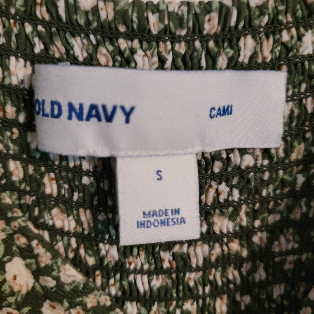 Old Navy Olive Green Flower Cami Dress - Picture 3 of 4